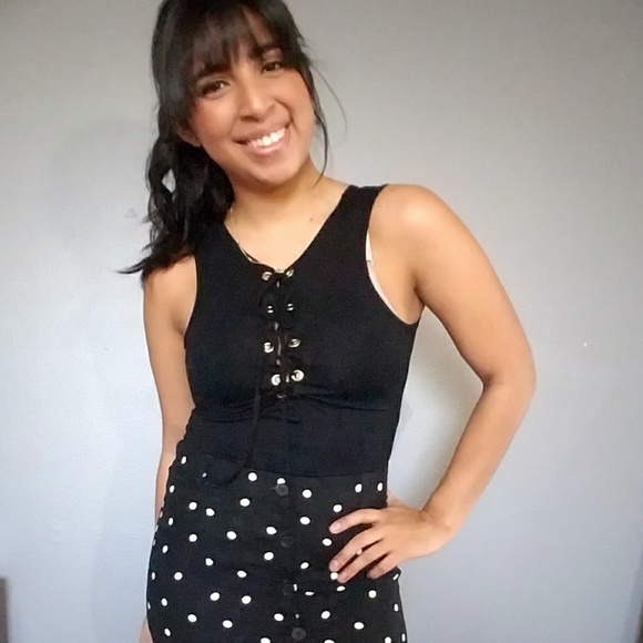 2FOR $20| DELIGHTED IVORY LACE UP BODYSUIT - Picture 6 of 7